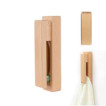 タオル掛け 木製 ナチュラル 目立ちにくい 壁固定 粘着テープ 工事不要 Amazon｜タオル掛け 木製 ナチュラル 目立ちにくい 壁固定 粘着